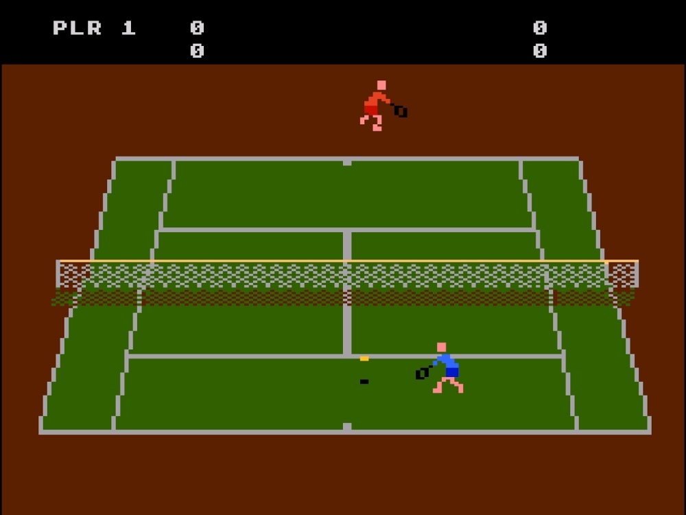Gameplay of Realsports Tennis for Atari 5200